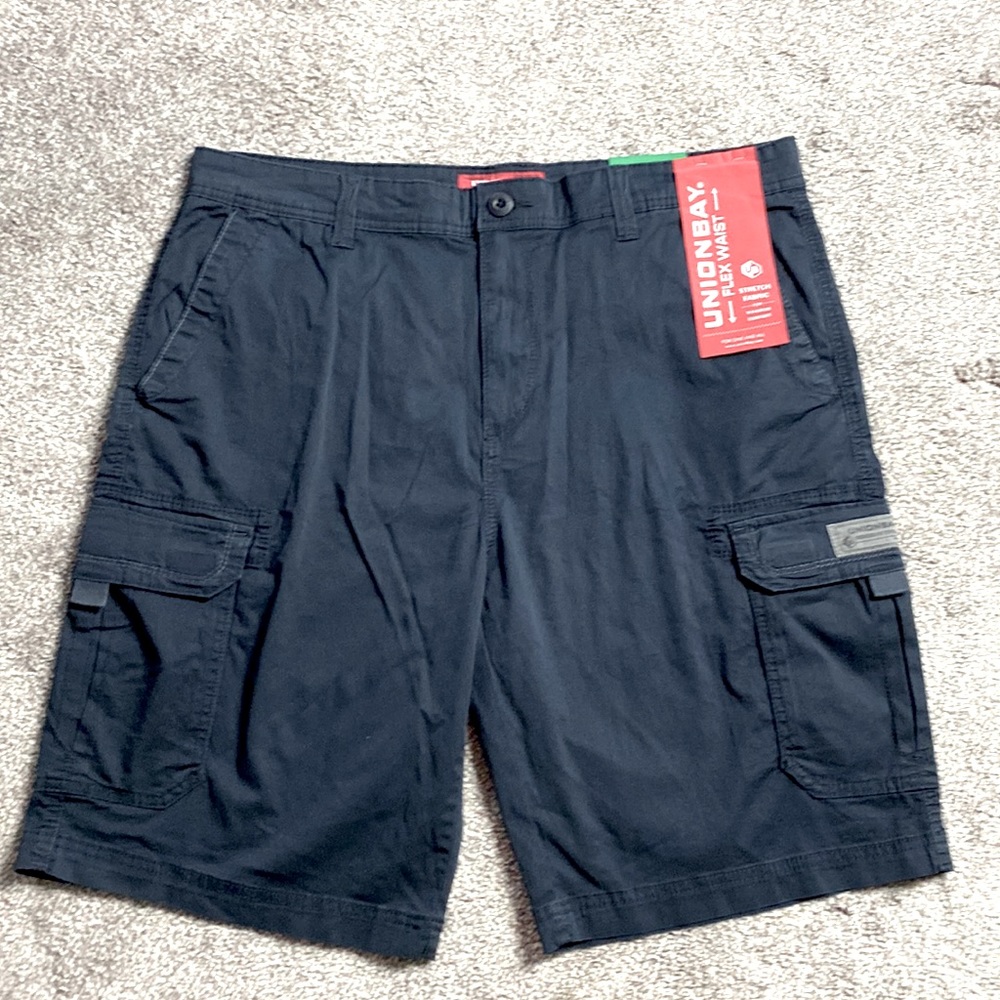 Unionbay Flex Waist  Men’s Cargo Blue Shorts Size 38